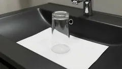 Porque é que algumas pessoas colocam uma folha de papel e um copo no lava-loiça antes de sair de casa por um longo período?